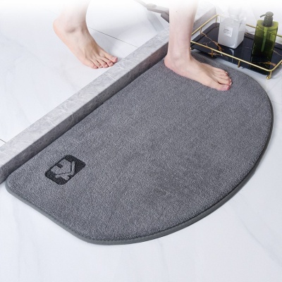 半圆记忆棉地垫浴室吸水脚垫卫生间防滑厕所门口地毯门垫家用垫子