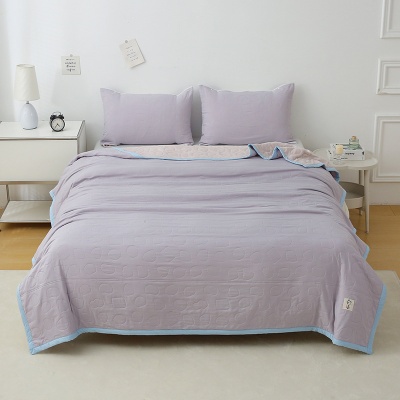 玉颜2025新款空调毯子凉感午睡毯薄款宿舍盖毯夏凉被素色礼品被