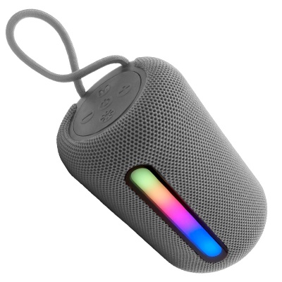 2024新款布艺无线蓝牙音箱户外便携式超重低音炮带RGB拾音灯音响