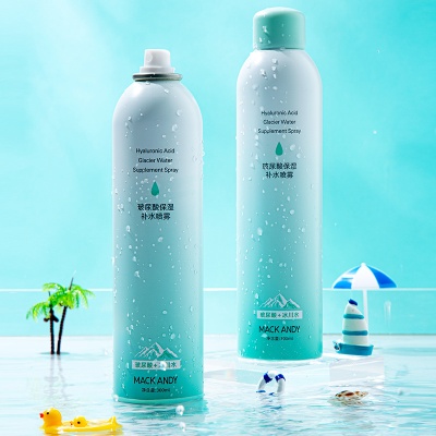 玛可安迪玻尿酸冰川水补水喷雾妆前滋润保湿爽肤水护肤水两瓶装