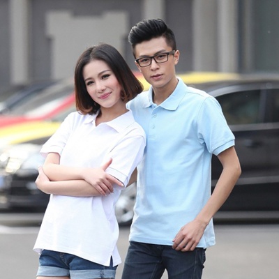 纯色大王1AC03纯棉翻领短袖POLO衫批发带领T恤工作服印字刺绣logo