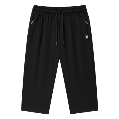 099七分裤冰丝裤子男空调裤子透气T恤运动休闲七分裤潮流裤速