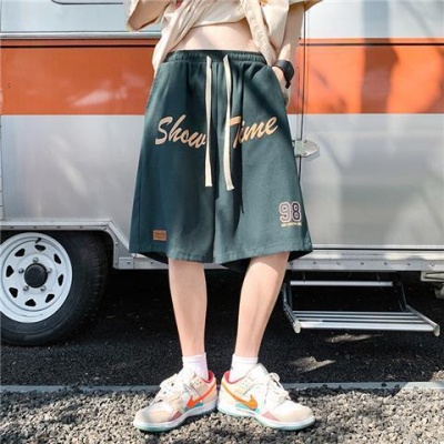 美式短裤男夏季休闲薄款运动裤子五分潮牌复古篮球健身宽松大裤衩