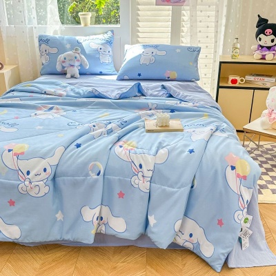 可爱玉桂狗夏被四件套夏季A类水洗棉空调被子三丽鸥夏凉被可机洗