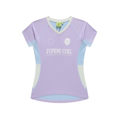 拼接定制V领短袖女式T恤女装2025夏季薄款吸汗透气修身显瘦上衣