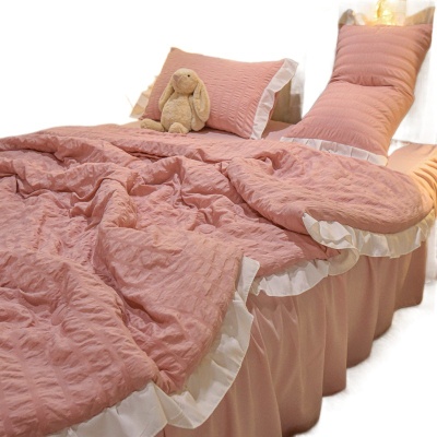 公主风夏凉被床裙款夏被四件套学生宿舍单人薄被子空调被三件套厂