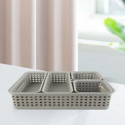 厂家批发桌面收纳筐 PP材质多功能收纳筐 加厚生活用品收纳盒分类