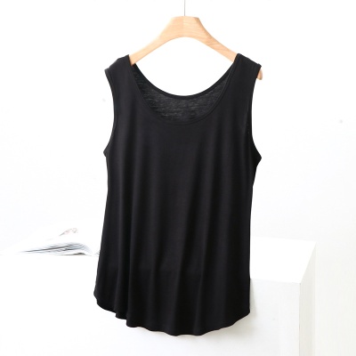 莫代尔吊带背心女夏季内搭薄款打底衫大码显瘦中长款叠穿无袖上衣
