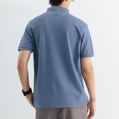 短袖POLO衫男士高级感翻领体恤男式轻商务正肩工作服夏季保罗T恤