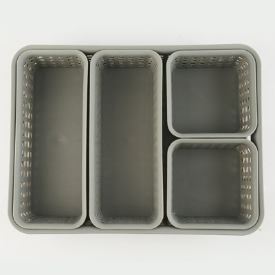 厂家批发桌面收纳筐 PP材质多功能收纳筐 加厚生活用品收纳盒分类