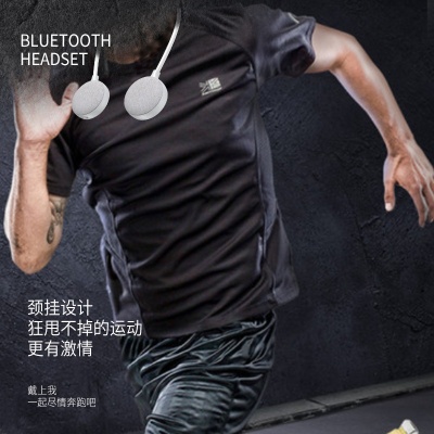 新款挂脖式蓝牙音箱布艺便携带无线小音响立体音音乐魔环防水