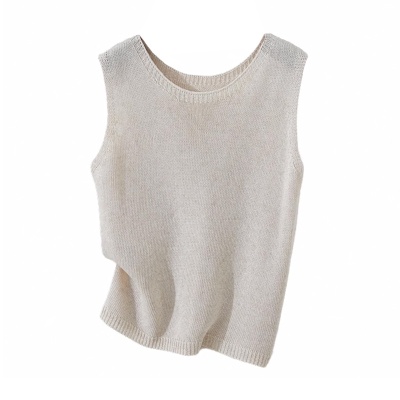 天丝亚麻吊带背心女夏外穿内搭宽松大码无袖坎肩针织打底上衣马甲