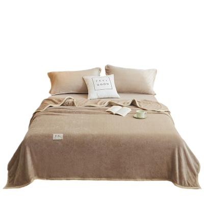 无印毛毯a类加厚牛奶绒良品毯子午睡毯办公室沙发毯单人保暖盖毯