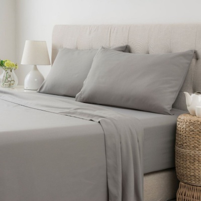亚马逊欧美纯色床笠床单四件套 跨境套件床笠保护罩水洗床笠单品