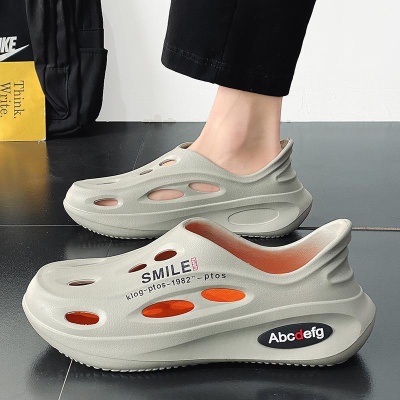 洞洞鞋男夏季新款外穿软底踩屎感运动男士沙滩涉水防滑椰子凉拖鞋