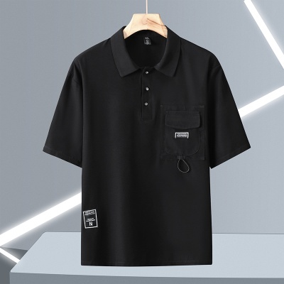 特大码380斤短袖T恤男士POLO衫夏季潮流帅气休闲套装穿搭配一整套