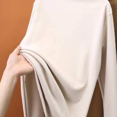 女士打底衫半高领保暖上衣内搭磨绒加厚纯色长袖t恤体恤女装