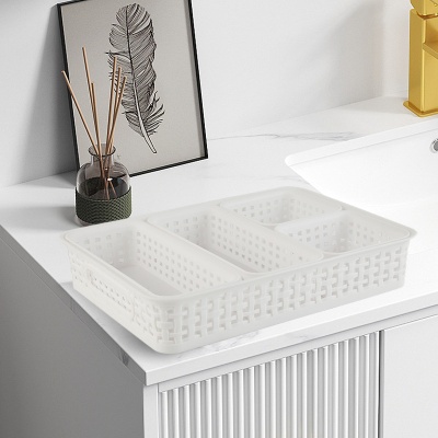 厂家批发桌面收纳筐 PP材质多功能收纳筐 加厚生活用品收纳盒分类