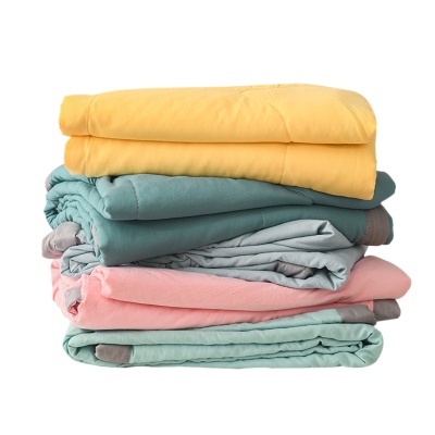 厂家批发日式水洗棉夏被单双人夏季空调被会销礼品夏凉被团购批发