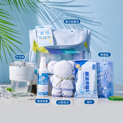 防暑降温礼品清凉夏日伴手礼套装夏季礼公司送员工福利实用大礼包