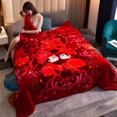 厂家批发拉舍尔绒毯双层加厚毛毯单双人秋冬盖毯团购礼品直播爆款