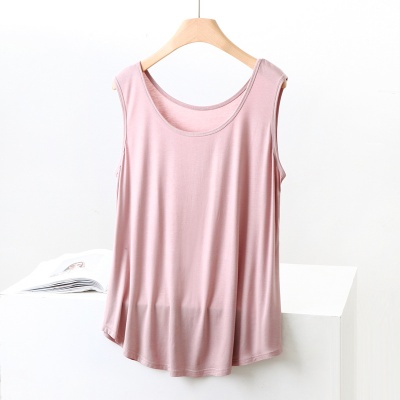莫代尔吊带背心女夏季内搭薄款打底衫大码显瘦中长款叠穿无袖上衣