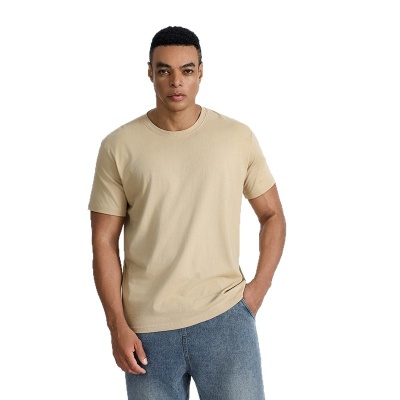 男短袖t恤美式街潮男装T恤纯棉纯色男士短袖t恤