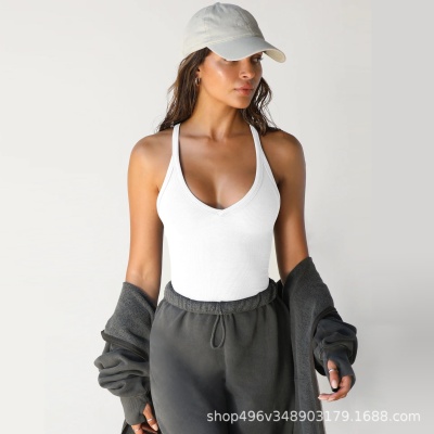 亚马逊欧码TEMUTK跨境Y2K春夏新款针织背心欧美女装修身上衣内搭