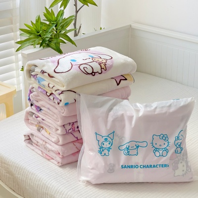 三丽鸥牛奶绒毛毯卡通儿童小毯子午睡毯沙发盖毯办公室毯子批发