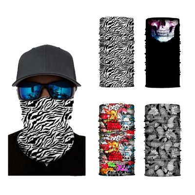 户外运动防晒透气运动头巾涤纶围脖骑行魔术面巾脖套面罩头套现货