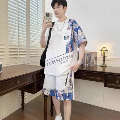 青少年夏季运动套装12-15岁男孩衣服13初高中学生短袖t恤大码夏装