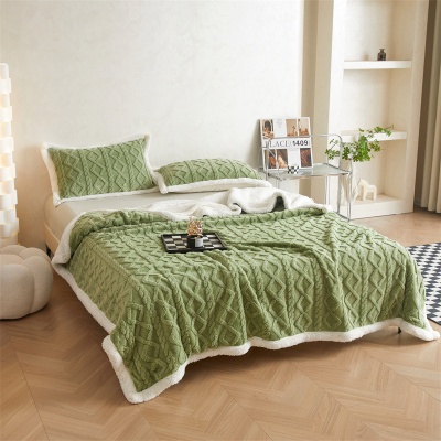 塔芙绒休闲午睡盖毯多功能披肩羊羔绒毯子活动礼品毛毯跨境外贸毯