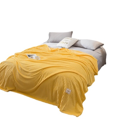 直销爆款牛奶绒毛毯法莱绒午休闲毯幼儿园宿舍午睡双面绒盖毯代发