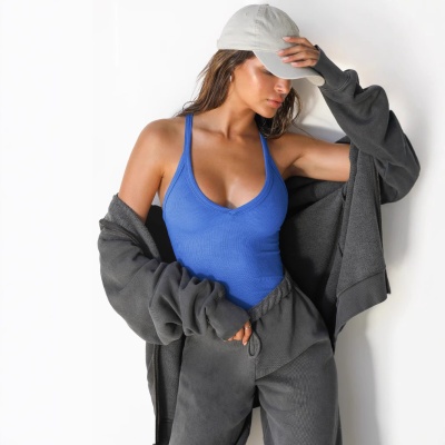 跨境Y2K春夏新款针织背心欧美女装性感修身bm上衣潮牌内搭打底衫