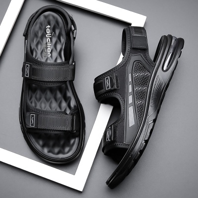 沙滩鞋男款2025新款夏季办公室休闲防滑工作凉鞋司机上班运动凉拖