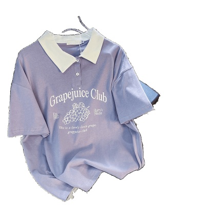 学院风时尚2025韩版短袖新款T恤女夏季宽松显瘦减潮流上衣女装