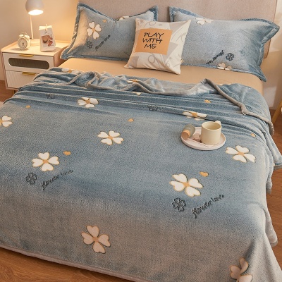 秋冬法兰绒毛毯盖毯毯子卡通沙发毯毛绒床单空调办公室午睡毯被子