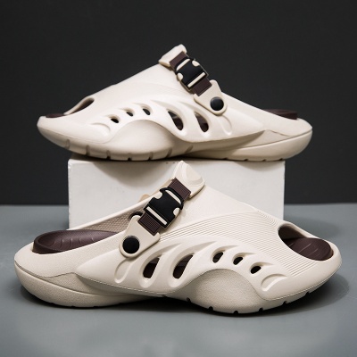 男鞋2025夏季运动拖鞋防滑减震洞洞鞋户外休闲度假软底轻便凉拖鞋
