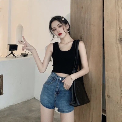 一件代发新款夏季短款露脐背心女内搭外穿打底辣妹吊带衣服女批发