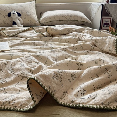 ins风A类夏季新款亲肤超柔针织棉夏被四件套床单夏凉被空调被床品