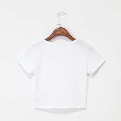 露脐短袖t恤女夏韩版紧修身漏肚脐打底衫泫雅风短款小衫高腰上衣