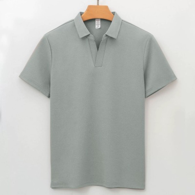 高端海鸥领运动无痕polo衫男t恤抗菌透气速干翻领短袖免烫polo衫