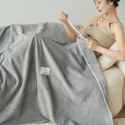 华夫格毛毯加厚夏天空调毯子午睡办公室床上用沙发盖毯午休薄被子