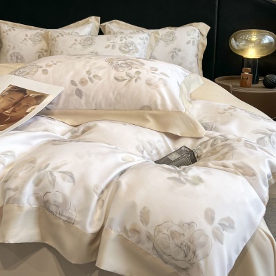 莱赛尔天丝床上四件套夏季凉感冰丝夏凉被床单被套空调薄被子床笠